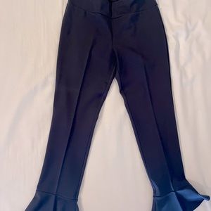 Elastic waist navy blue pants